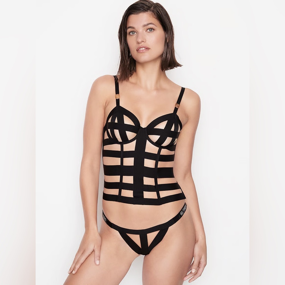 Victoria's Secret Lingerie Bustier Cage Corset